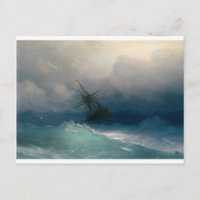Ship on Stormy Seas, Ivan Aivazovsky -