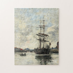Ship on the Touques Eugene Boudin(French, 1824-189 Jigsaw Puzzle