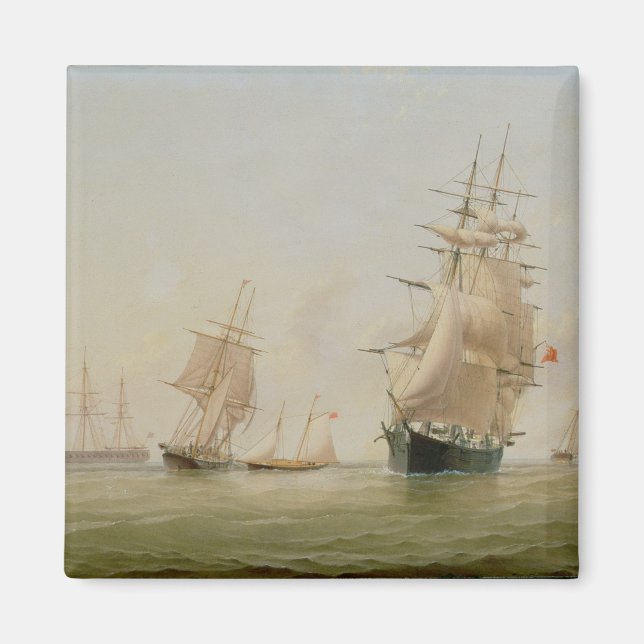 Ship Painting (oil on canvas) Magnet (Front)