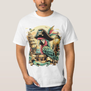 Ship & Parrot T-Shirt