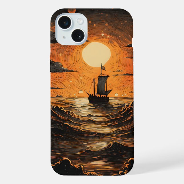 Ship sailing in the night  iPhone case (Back)