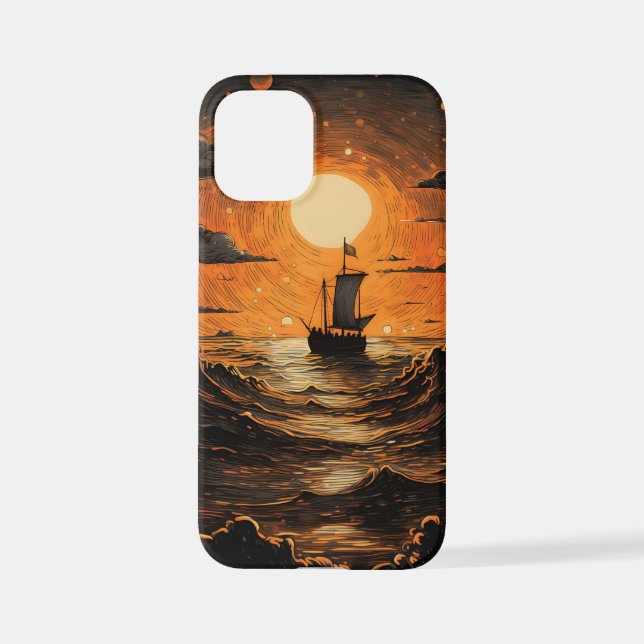 Ship sailing in the night  iPhone case (Back)