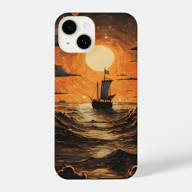 Ship sailing in the night  iPhone case (Back)