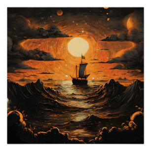Ship sailing in the night  poster