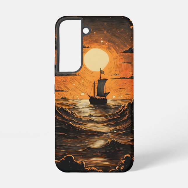 Ship sailing in the night  samsung galaxy s22 case (Back)