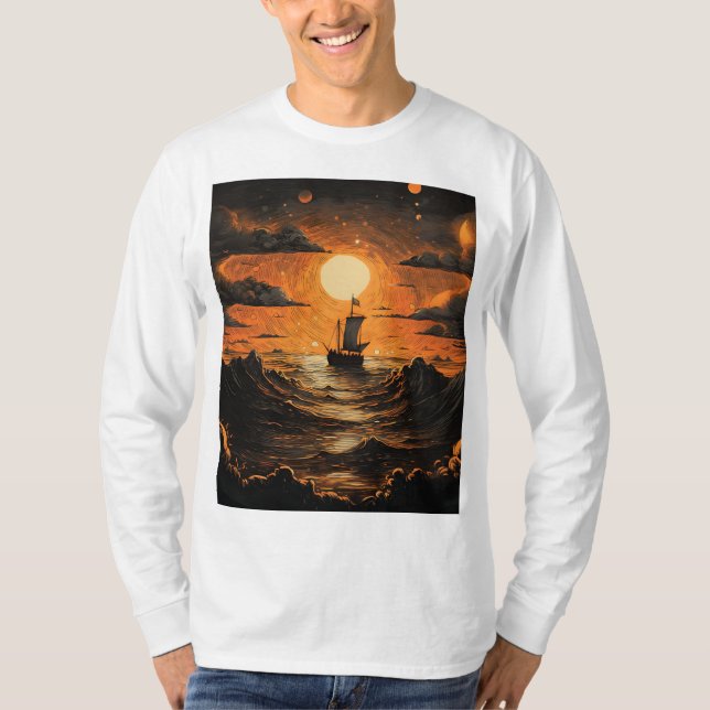 Ship sailing in the night  T-Shirt (Front)