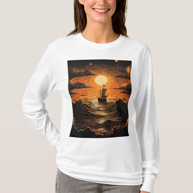 Ship sailing in the night  T-Shirt (Front)