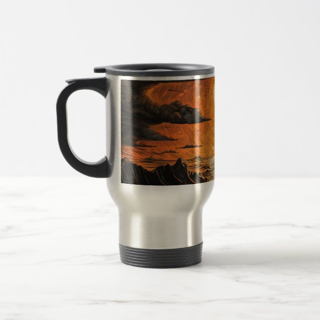 Ship sailing in the night  travel mug (Left)
