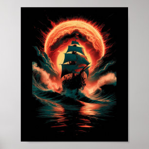 Ship Sailing  Poster