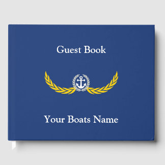 Ship, sailing yacht or motor boats guest book