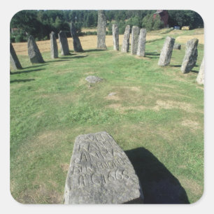 Ship setting square sticker