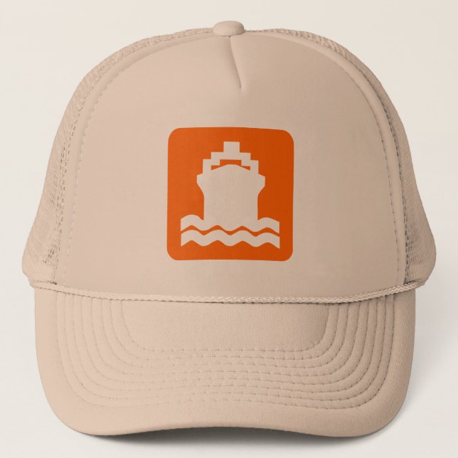 Ship Shape - Orange Trucker Hat (Front)