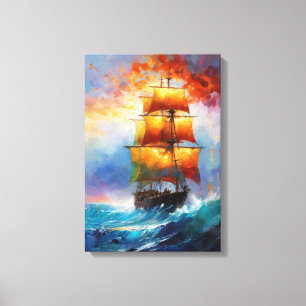 Ship Stretched Canvas Print