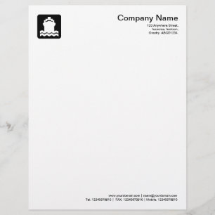 Ship Symbol - Black Personalized Letterhead