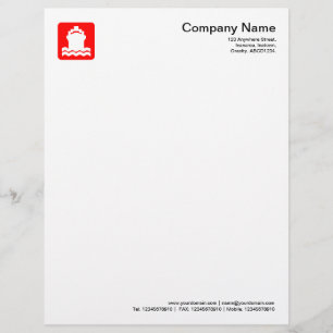 Ship Symbol - Red Customized Letterhead