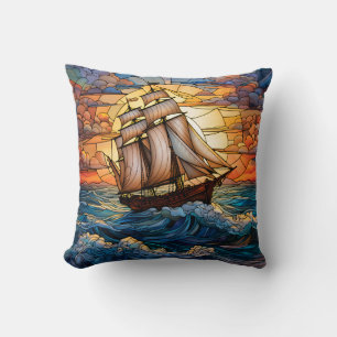 Ship Throw Pillow