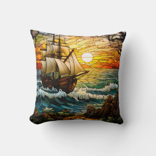 Ship Throw Pillow