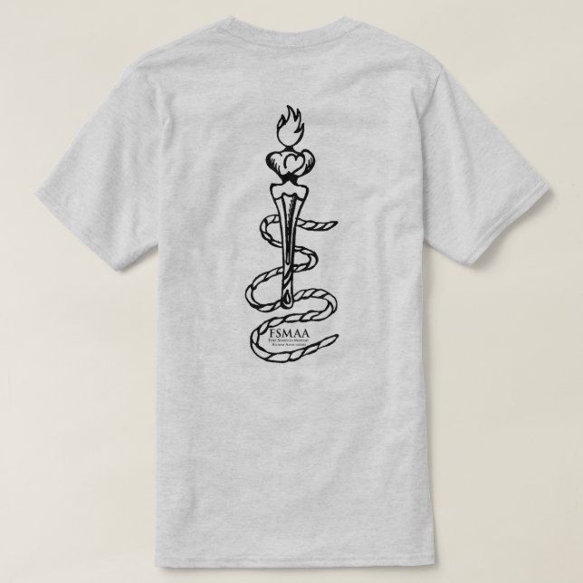 Ship & torch T-Shirt (Design Back)