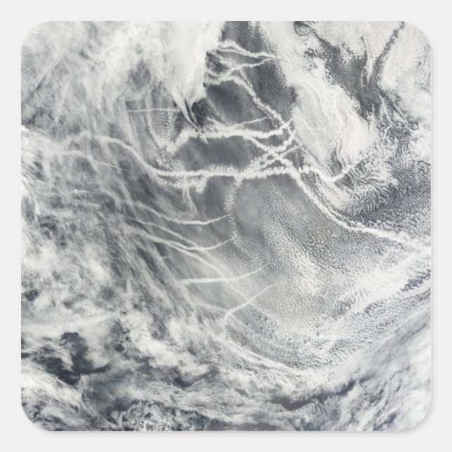 Ship tracks in the Pacific Ocean Square Sticker (Front)