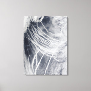 Ship tracks the northern Pacific Ocean Canvas Print