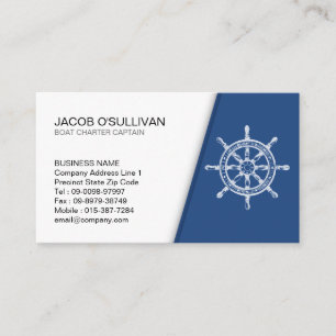 Ship Wheel Boat Charter Fishing Business Card