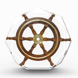 Ship Wheel Helm Nautical Acrylic Award