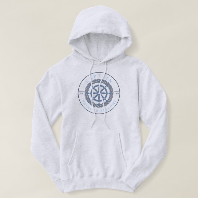 Ship Wheel Hoodie (Design Front)
