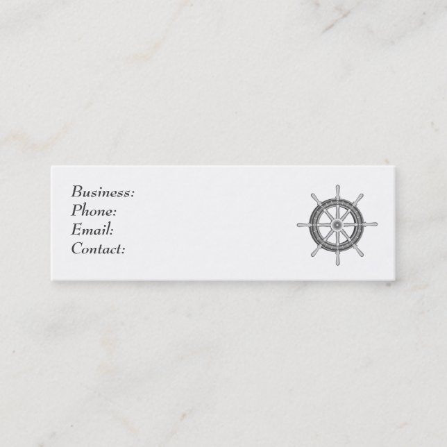 Ship Wheel Mini Business Card (Front)