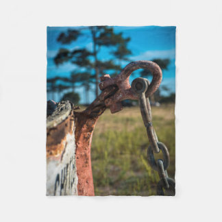 Ship Wreck Vintage Ship Boat Anchor Chain Fleece Blanket