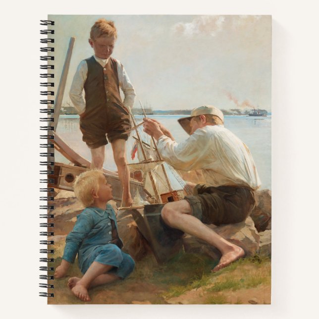 Shipbuilders (by Albert Edelfelt) Notebook (Front)