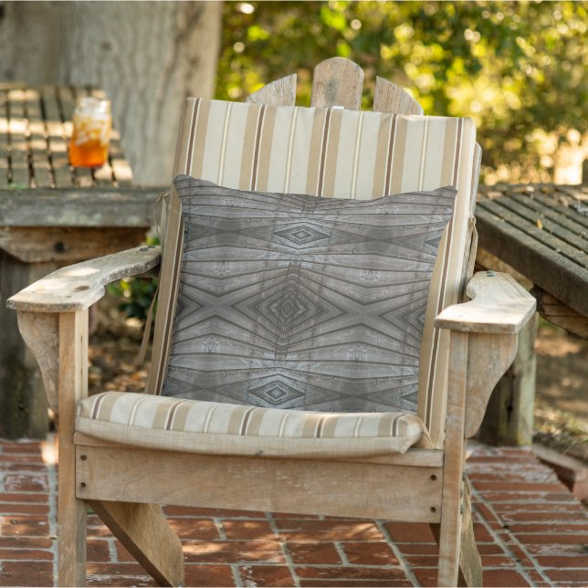 Shiplap Wood Planks Perspective Southwest Pattern Cushion (Chair)
