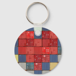 Shipping Container Heart Key Ring