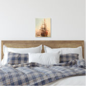 Shipping in a Calm | Peter Monamy Canvas Print (Insitu(Bedroom))