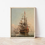Shipping in a Calm | Peter Monamy Poster<br><div class="desc">Shipping in a Calm (1700-1725) | Peter Monamy's Shipping in a Calm is a serene maritime painting that captures ships at rest on calm waters. The composition highlights the tranquility of the sea, with detailed renderings of sailing vessels and the soft play of light on the water. Monamy's precise technique...</div>