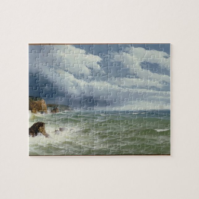 Shipping in Open Seas, 1882 (oil on canvas) Jigsaw Puzzle (Horizontal)