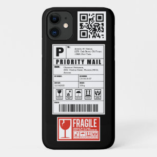 Shipping Label Fragile Sticker QR Code Case-Mate iPhone Case
