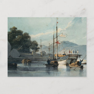 Shipping on a Chinese River Postcard