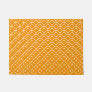 Shippo Motive Orange and White Doormat