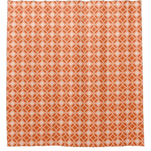 Shippo with Flower Motif, Mandarin Orange  Shower Curtain
