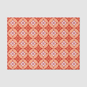 Shippo with Flower Motif, Mandarin Orange Tissue Paper