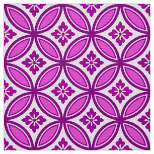 Shippo with Flower Motif, Orchid and Deep Purple Fabric