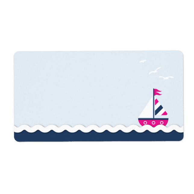 Ships Ahoy! Girl Name Tag (Front)