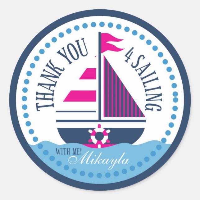 Ships Ahoy! Girl Sticker A (Front)