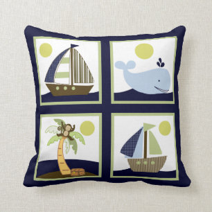 Ships Ahoy Mate/Nautical Personalised Pillow