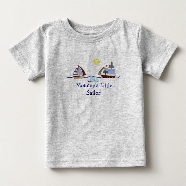 Ships Ahoy Nautical Baby Top (Front)