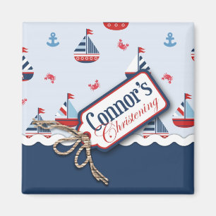 Ships Ahoy! Square Magnet Connor 2