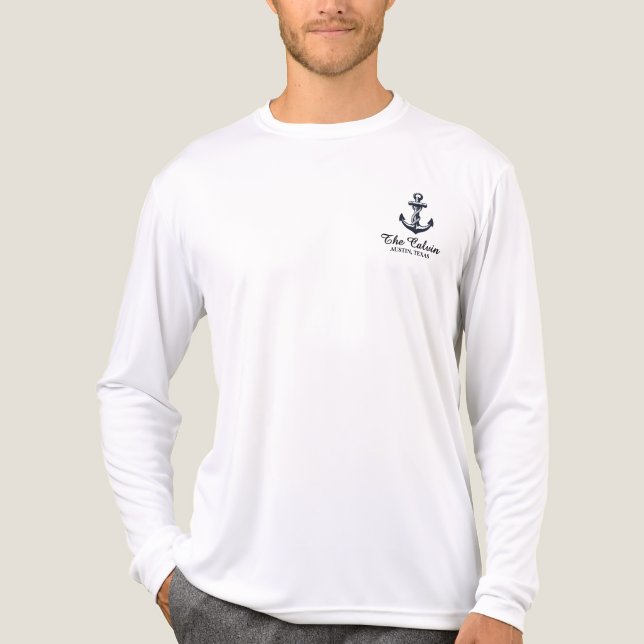 Ships Anchor Boat Name Tri-Blend Shirt (Front)