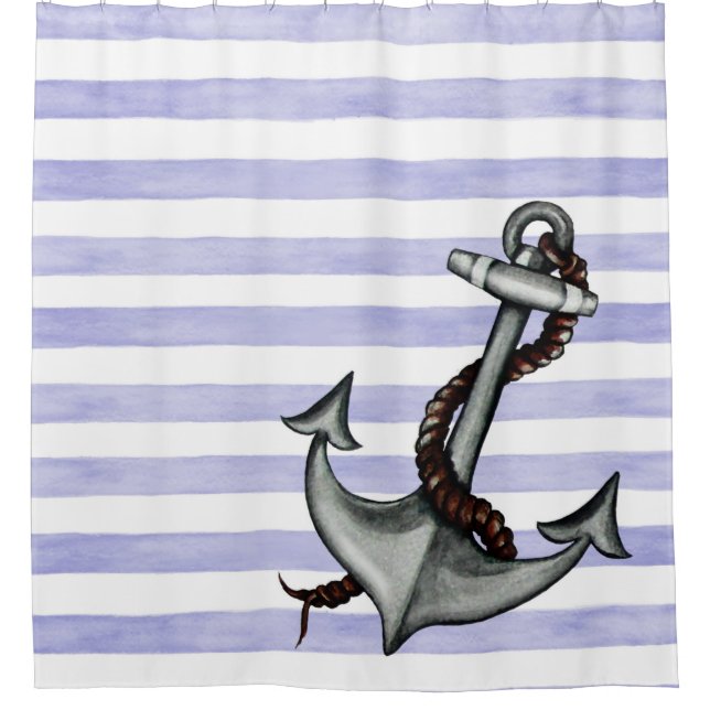 Ship's Anchor Shower Curtain (Front)