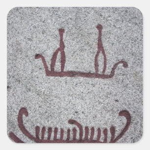 Ships and their crews square sticker