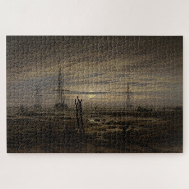 Ships at Anchor – Caspar David Friedrich Jigsaw Puzzle (Horizontal)